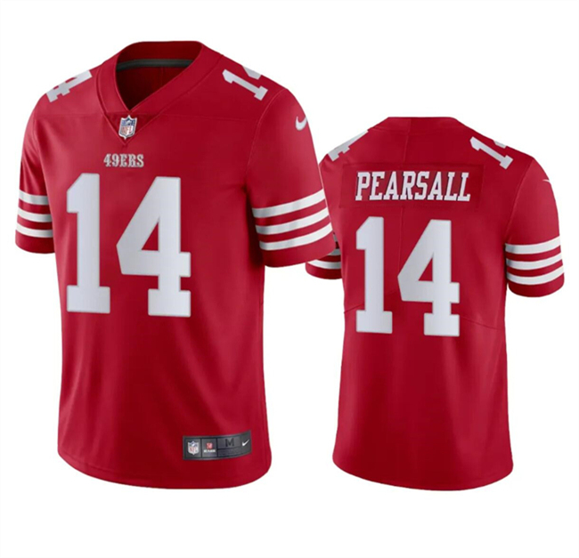 Men's San Francisco 49ers #14 Ricky Pearsall Red 2024 Draft Vapor Untouchable Limited Football Stitched Jersey